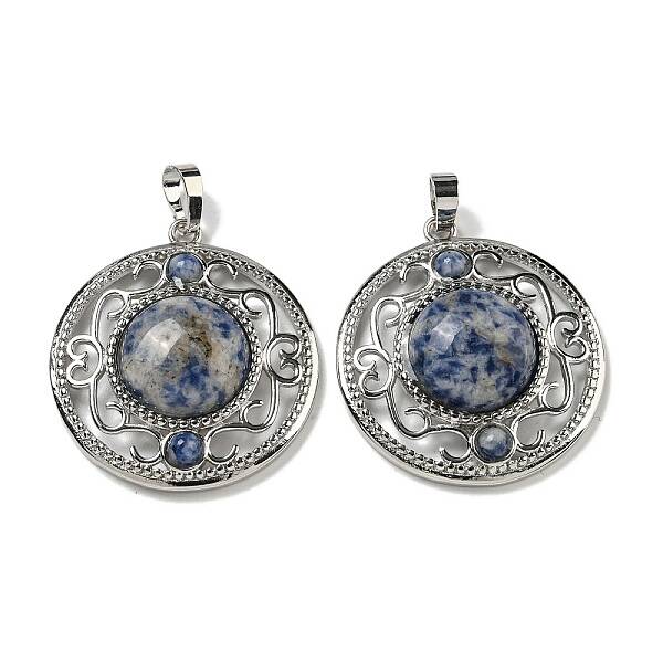 Natural Blue Spot Jasper Pendants