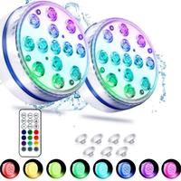 Underwater Pool Lights, New Submersible Led Pond Lights (No Batteries Included) Waterproof Swimming Pool Lights for Magnetic/...