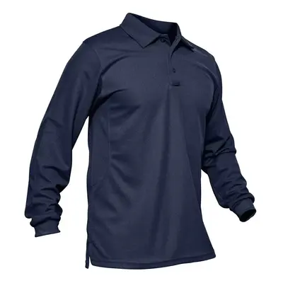MAGCOMSEN Men's Polo Shirts 3 Button Quick Dry Performance Long Sleeve Tactical Shirts Pique Jersey Golf Shirt Classic Comfy ...