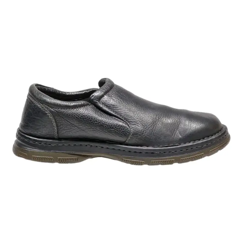 BASS Moccasin Shoes Black Leather Mens UK 10