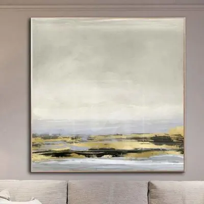 Abstract Painting Original Large Beige Painting Oversized Abstract Wall Art Office Painting | ROYAL TRACT