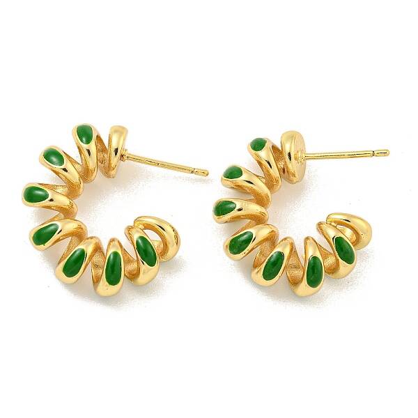 Rack Plating Brass Stud Earrings