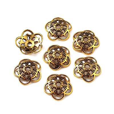 Tibetan Style Alloy Bead Caps