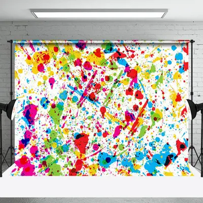Colorful Splashing Ink Graffiti Wall Photo Backdrop - Aperturee