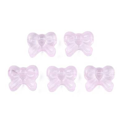 Transparent Spray Painted Glass Beads