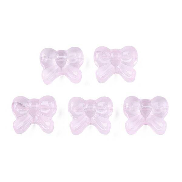 Transparent Spray Painted Glass Beads