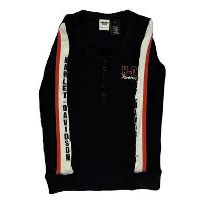 Harley Davidson Long Sleeve T-Shirt - Small Black Cotton Blend