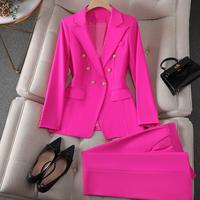 Vintage Blazer Slim Fit Fashion 2025 Spring Autumn Women's Korean Style Casual Design Sense Top and Pants Set Women's 2 Piece...