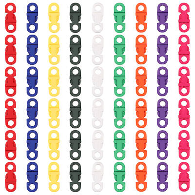 54Pcs 9 Colors Plastic Side Release Buckles
