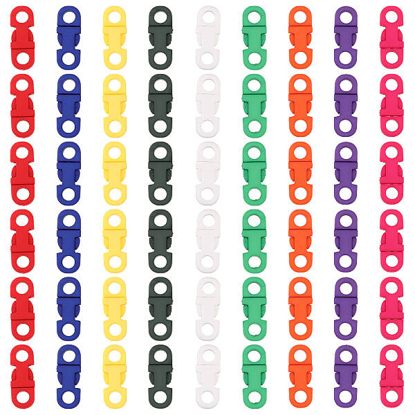 54Pcs 9 Colors Plastic Side Release Buckles