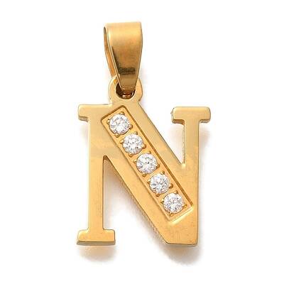 Ion Plating(IP) 304 Stainless Steel Rhinestone Pendants