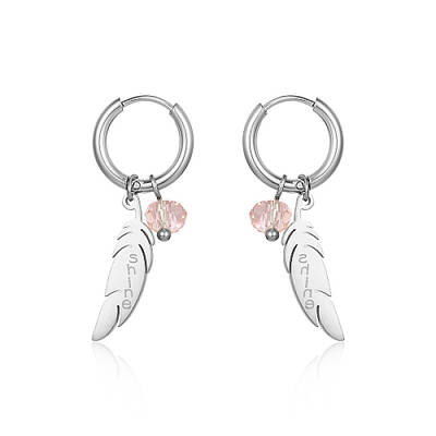Tarnish Resistant 304 Stainless Steel Dangle Hoop Earrings