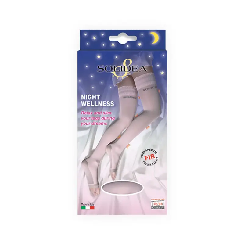 Solidea Night Wellness 70Den Graduated Compression Stockings 12 15mmHg 2M Pink