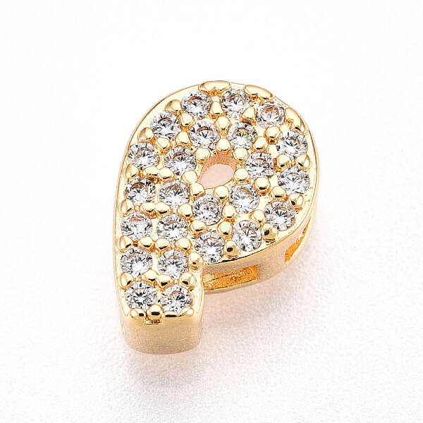 Brass Micro Pave Cubic Zirconia Charms