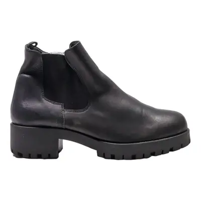 TAMARIS Ankle Boots Black Faux Leather Womens UK 6