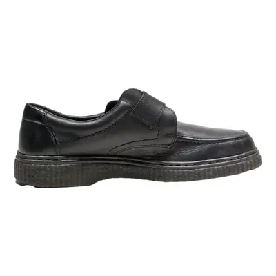RIEKER Moccasin Shoes Black Leather Mens UK 11