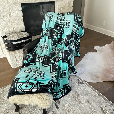 z Blues Traveler Southwestern Oversized Blanket 82\