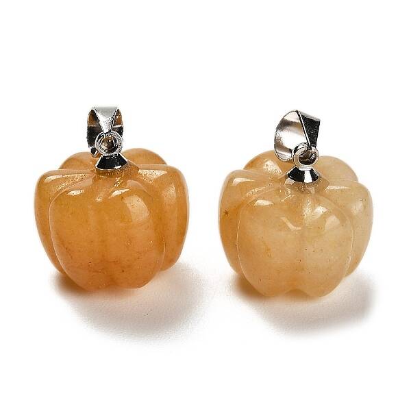 Natural Yellow Aventurine Pumpkin Charms