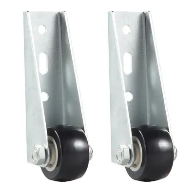 0.9-inch 2-10PCS Quiet Rubber Caster Wheels, Rolling Casters with Vertical Installation of Extended Bracket, Non-Slip Swivel ...