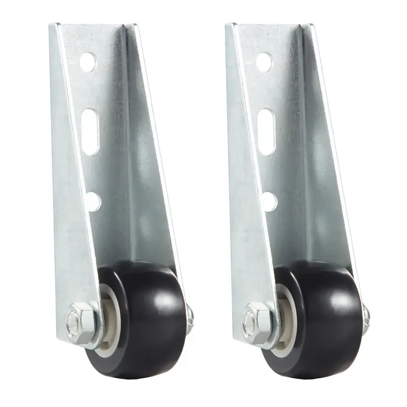 0.9-inch 2-10PCS Quiet Rubber Caster Wheels, Rolling Casters with Vertical Installation of Extended Bracket, Non-Slip Swivel ...