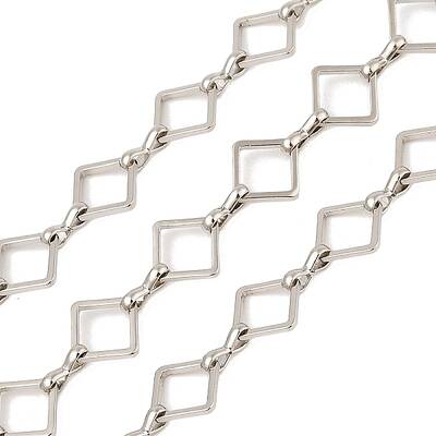 Rack Plating Rhombus Brass Link Chains