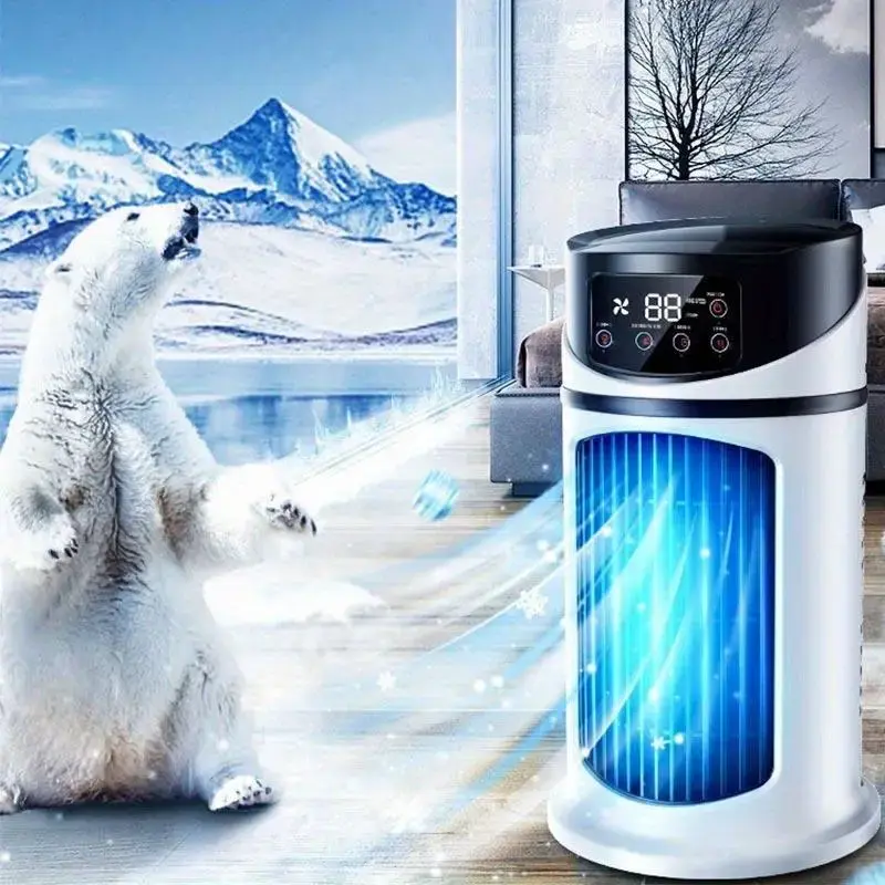 3-in-1 Portable Air Cooler with 7 Colorful Atmosphere Light & 6 Adjustable Speeds, 1 Count USB Powered Cooling Fan, Suitable ...