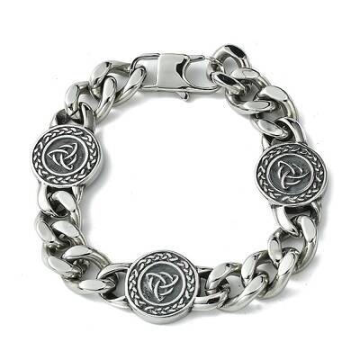 304 Stainless Steel Sailing Knot Cuban Link Chains for Women Men