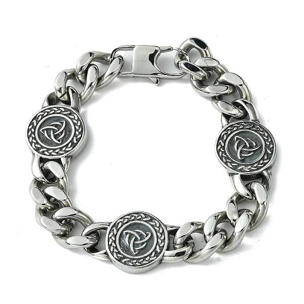 304 Stainless Steel Sailing Knot Cuban Link Chains for Women Men