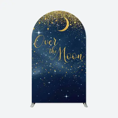 Aperturee Over The Moon Baby Shower Double Sided Arch Backdrop | Chiara Wall Backdrop Diy | Diy Round Arch Backdrop | Diy Arc...