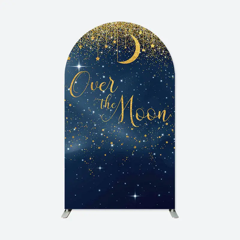Aperturee Over The Moon Baby Shower Double Sided Arch Backdrop | Chiara Wall Backdrop Diy | Diy Round Arch Backdrop | Diy Arc...