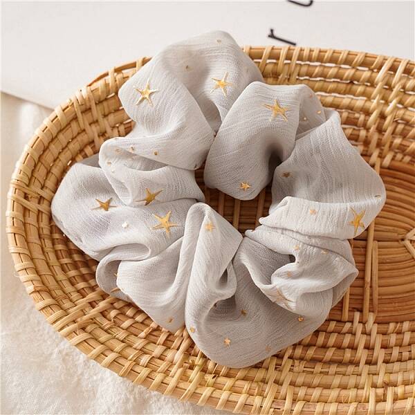 Star Pattern Cloth Elastic Hair Accessories