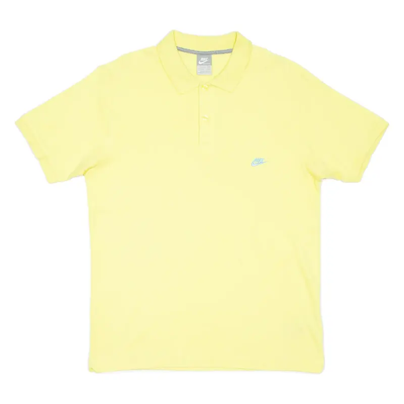 NIKE Mens Polo Shirt Yellow L