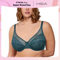 HSIA Enchante Floral Lace Plus Size Underwire Unlined Unpadded Full Coverage Bra