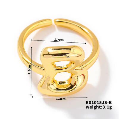 Fashionable Letter Brass Open Cuff for Women