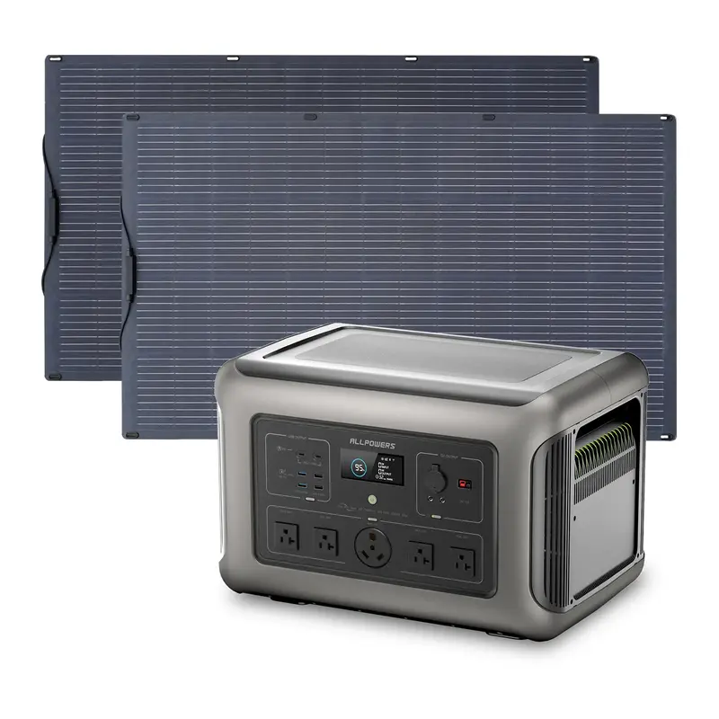 Solar Generator Kit 3200W Power Station 200W Flexible Solar Panel