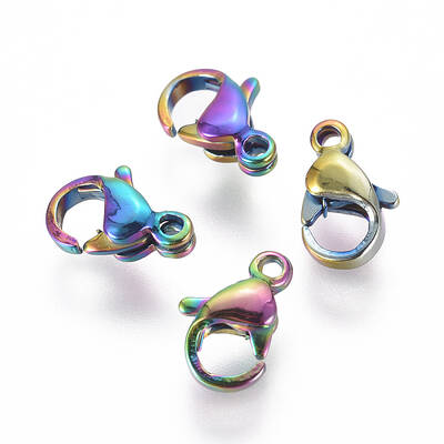 Ion Plating(IP) 304 Stainless Steel Lobster Claw Clasps