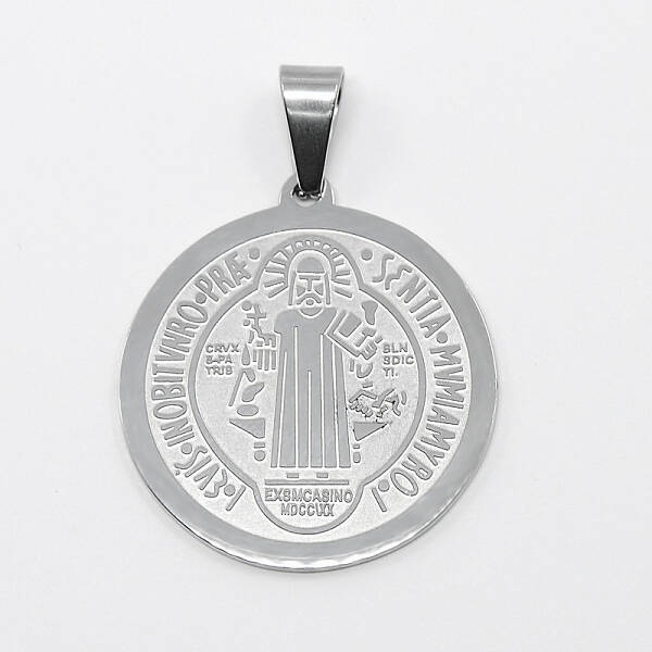 Non-Tarnish Trendy Necklace Findings Flat Round with San Benito 304 Stainless Steel Pendants