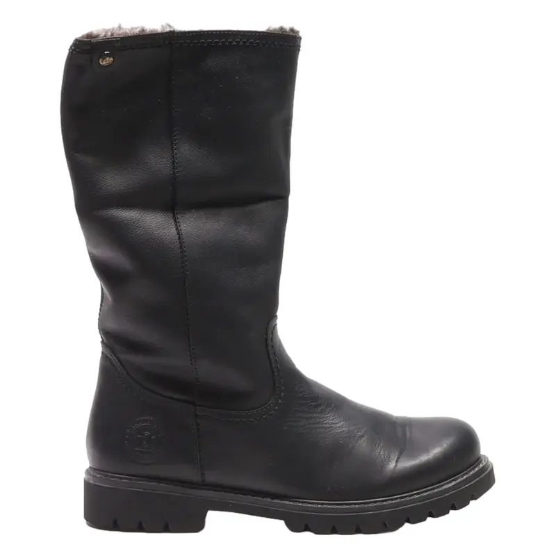 NATURAL LIFE&STYLE Snow Boots Black Leather Womens UK 5