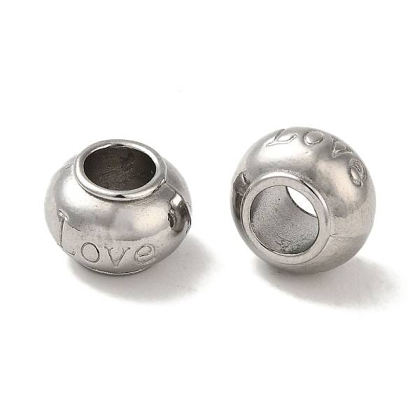 Tarnish Resistant 304 Stainless Steel European Beads
