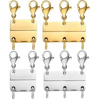 Layering Necklace Clasp 18 K Gold and Silver Separator for Stackable Necklaces