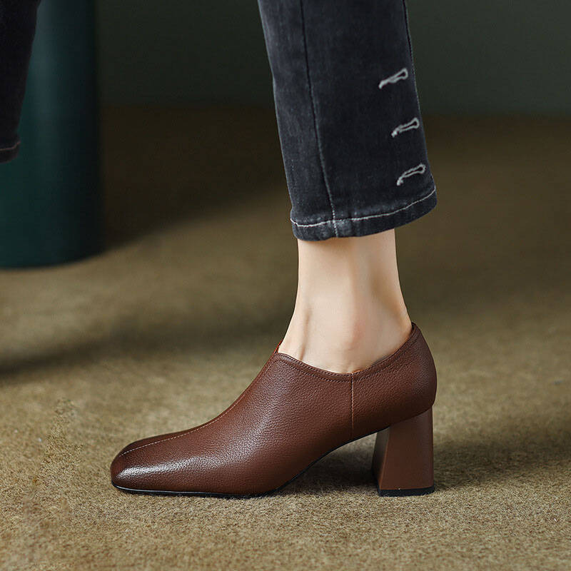 CHIKO Jamekia Square Toe Block Heels Ankle Boots