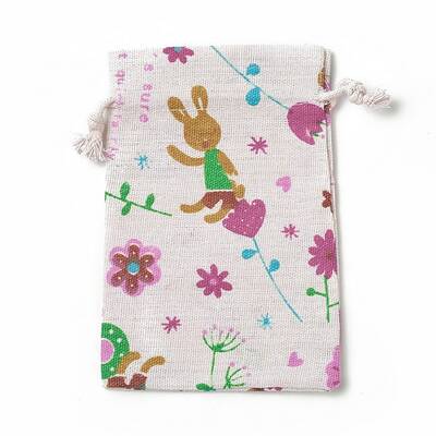 Bunny Burlap Packing Pouches