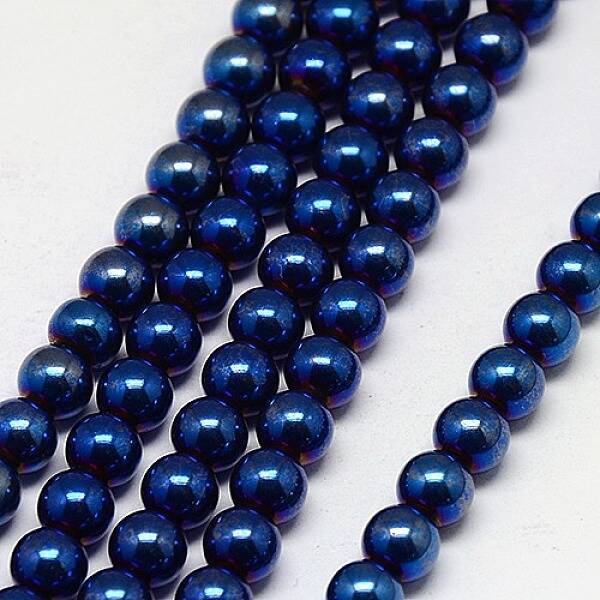 Electroplate Non-magnetic Synthetic Hematite Beads Strands
