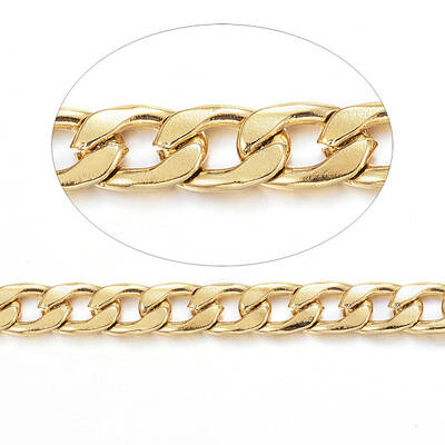 3.28 Feet 304 Stainless Steel Cuban Link Chains