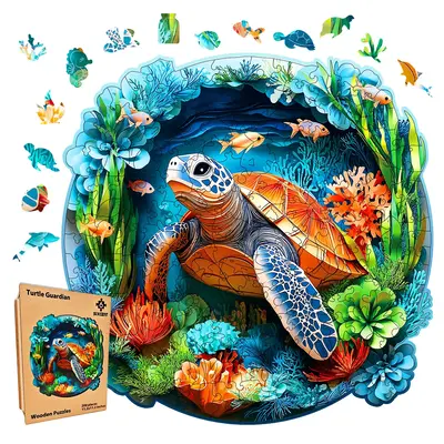 Wooden Puzzles,sixcent Jigsaw Puzzles,Unique Shaped,Wooden Puzzle for Adults and Kids,Hoilday Gift,Family Game,Laser Cut, sub...