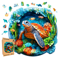 Wooden Puzzles,sixcent Jigsaw Puzzles,Unique Shaped,Wooden Puzzle for Adults and Kids,Hoilday Gift,Family Game,Laser Cut, sub...