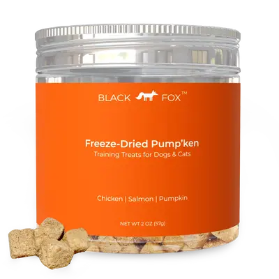 Freeze-Dried Pump'ken Dog Cat Treat Snack | 2oz Chicken Salmon Pumpkin
