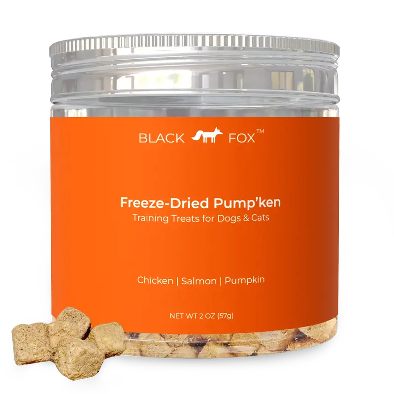 Freeze-Dried Pump'ken Dog Cat Treat Snack | 2oz Chicken Salmon Pumpkin