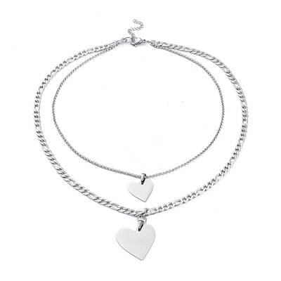 Non-Tarnish 304 Stainless Steel Double Layer Necklaces