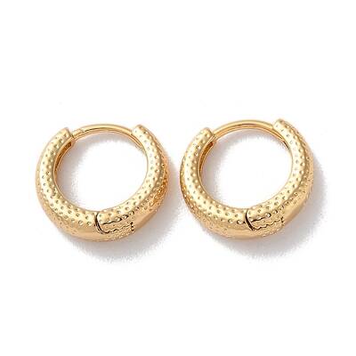Texture Rings Brass Hoop Earrings for Women